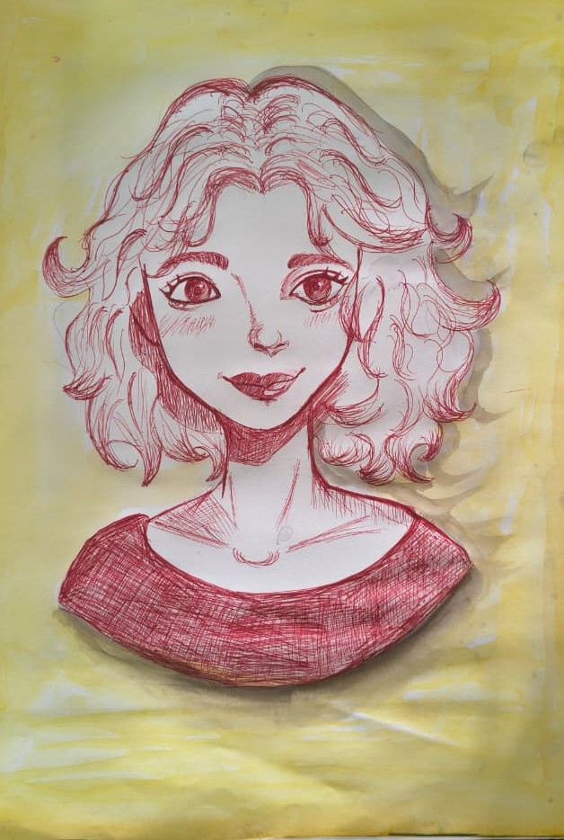 PEN ART WITH WATER COLOR BY ARADHYA GARG(8-A)